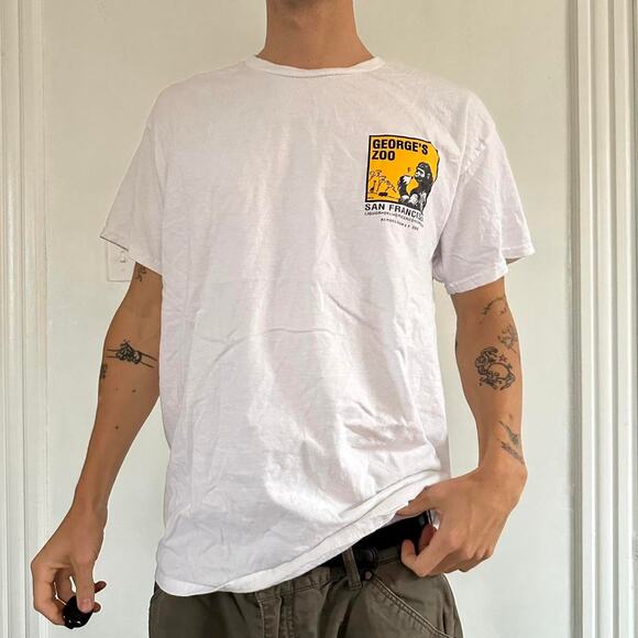 Y2K George’s Zoo San Francisco California Coffe Liquor Tee - Picture 6 of 7